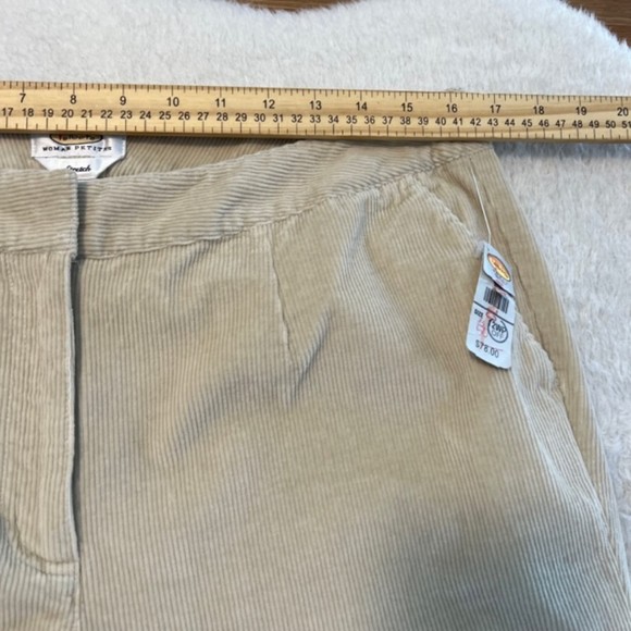 TALBOTS Women Petites Beige Corduroy Stretch Pants Size 12W With Tags - Picture 8 of 9